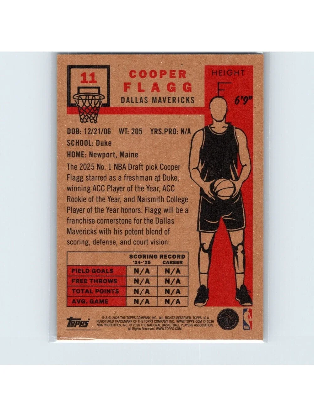 2025-26 Topps NBA Living Set - Cooper Flagg RC #11 - Dallas Mavericks